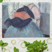 アメデオモディリアーニ – ジプシーの女性とベビー キッチンタオル (折り畳み)