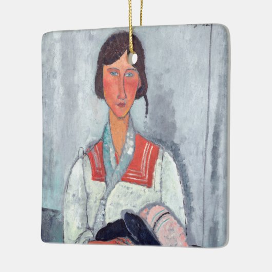 アメデオモディリアーニ – ジプシーの女性とベビー セラミックオーナメント (左)