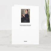 アメデオモディリアーニ – デディ・ヘイデンのポートレート カード (裏面)