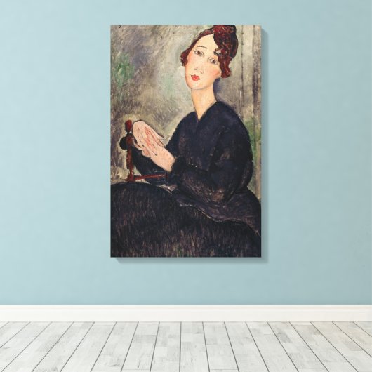 アメデオモディリアーニ – デディ・ヘイデンのポートレート キャンバスプリント (インサイチュ (ウッドフロア))