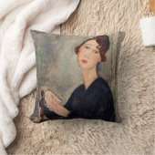 アメデオモディリアーニ – デディ・ヘイデンのポートレート クッション (ブランケット)