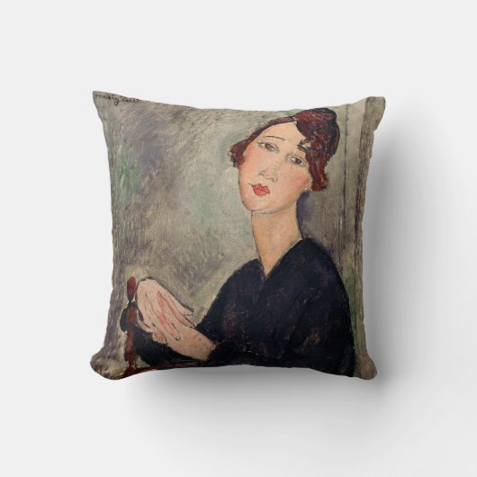 アメデオモディリアーニ – デディ・ヘイデンのポートレート クッション (正面)