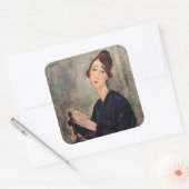 アメデオモディリアーニ – デディ・ヘイデンのポートレート スクエアシール (封筒)