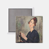 アメデオモディリアーニ – デディ・ヘイデンのポートレート マグネット (正面/裏面)