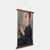 アメデオモディリアーニ – デディ・ヘイデンのポートレート 吊り下げ型タペストリー (傾斜あり)