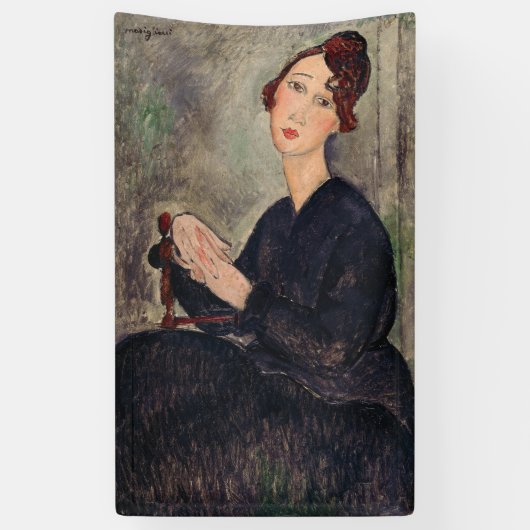 アメデオモディリアーニ – デディ・ヘイデンのポートレート 横断幕 (縦)