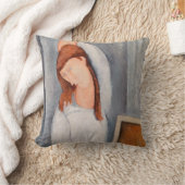 アメデオモディリアーニ – ポートレートジャンヌヘブテルネ#1 クッション (ブランケット)