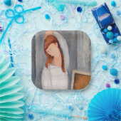 アメデオモディリアーニ – ポートレートジャンヌヘブテルネ#1 ペーパープレート (パーティー)