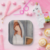 アメデオモディリアーニ – ポートレートジャンヌヘブテルネ#1 ペーパープレート (パーティー)