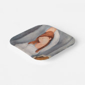 アメデオモディリアーニ – ポートレートジャンヌヘブテルネ#1 ペーパープレート (傾斜あり)