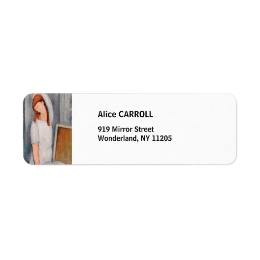 アメデオモディリアーニ – ポートレートジャンヌヘブテルネ#1 ラベル (正面)