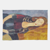 アメデオモディリアーニ – ポートレートジャンヌヘブテルネ#2 キッチンタオル (横)