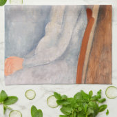 アメデオモディリアーニ – ポートレートジャンヌヘブテルネ#3 キッチンタオル (折り畳み)