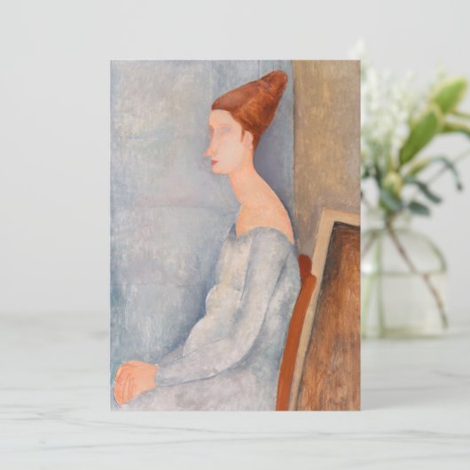 アメデオモディリアーニ – ポートレートジャンヌヘブテルネ#3 サンキューカード (スタンド正面)