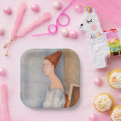 アメデオモディリアーニ – ポートレートジャンヌヘブテルネ#3 ペーパープレート (パーティー)