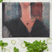 アメデオモディリアーニ – マダムポンパドゥール キッチンタオル (折り畳み)