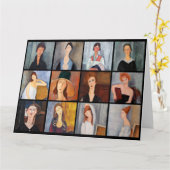 アメデオモディリアーニ – 最高傑作コラージュ カード (黄色い花)