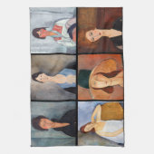 アメデオモディリアーニ – 最高傑作コラージュ キッチンタオル (縦)