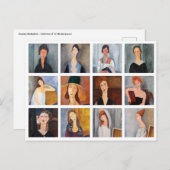 アメデオモディリアーニ – 最高傑作コラージュ ポストカード (正面/裏面)