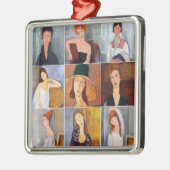 アメデオモディリアーニ – 最高傑作コラージュ メタルオーナメント (左)