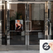 アメデオモディリアーニ – 赤毛ガール夕べドレス ウィンドウサイン (オフィスドア)