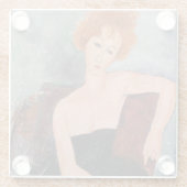 アメデオモディリアーニ – 赤毛ガール夕べドレス ガラスコースター (裏面)