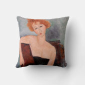 アメデオモディリアーニ – 赤毛ガール夕べドレス クッション (裏面)