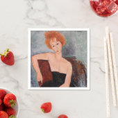 アメデオモディリアーニ – 赤毛ガール夕べドレス スタンダードカクテルナプキン (インサイチュ)