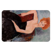 アメデオモディリアーニ – 赤毛ガール夕べドレス マグネット (横)