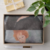 アメデオモディリアーニ – 赤毛ガール夕べドレス 薄葉紙 (ギフト)