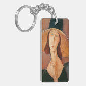 アメデオモディリアーニ – Jeanne Hebuterne in Large Hat キーホルダー (正面左)