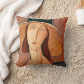 アメデオモディリアーニ – Jeanne Hebuterne in Large Hat クッション (ブランケット)