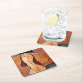 アメデオモディリアーニ – Jeanne Hebuterne in Large Hat スクエアペーパーコースター (インサイチュ)