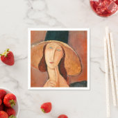 アメデオモディリアーニ – Jeanne Hebuterne in Large Hat スタンダードカクテルナプキン (インサイチュ)