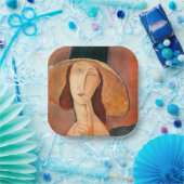 アメデオモディリアーニ – Jeanne Hebuterne in Large Hat ペーパープレート (パーティー)