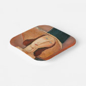 アメデオモディリアーニ – Jeanne Hebuterne in Large Hat ペーパープレート (傾斜あり)