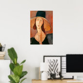 アメデオモディリアーニ – Jeanne Hebuterne in Large Hat ポスター (ホームオフィス)