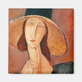 アメデオモディリアーニ – Jeanne Hebuterne in Large Hat マグネット