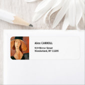 アメデオモディリアーニ – Jeanne Hebuterne in Large Hat ラベル (インサイチュ)