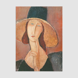 アメデオモディリアーニ – Jeanne Hebuterne in Large Hat 薄葉紙