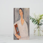 アメデオモディリアーニ – Madame Hanka Zborowska Learing サンキューカード (スタンド正面)