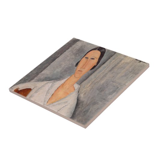 アメデオモディリアーニ – Madame Hanka Zborowska Learing タイル (側面)