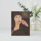 アメデオ・モディリアーニの前髪の女性 ポストカード (スタンド正面)