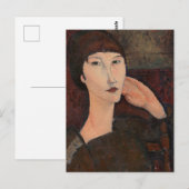 アメデオ・モディリアーニの前髪の女性 ポストカード (正面/裏面)