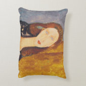 アメデオ・モディリアーニ著Jeanne Hebuterneのポートレート アクセントクッション (裏面(縦))