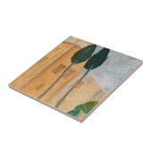 アメデオ・モディリアーニ - カーニュのサイプレスと家 タイル (側面)