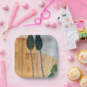 アメデオ・モディリアーニ - カーニュの松と家 ペーパープレート (パーティー)