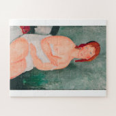 アメデオ·モディリアーニ-シャツを着た若い女性 ジグソーパズル (横)