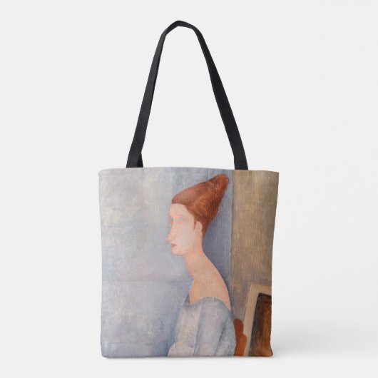 アメデオ・モディリアーニ - ジンヌ・エビュテルヌの肖像 #3 トートバッグ (裏面)