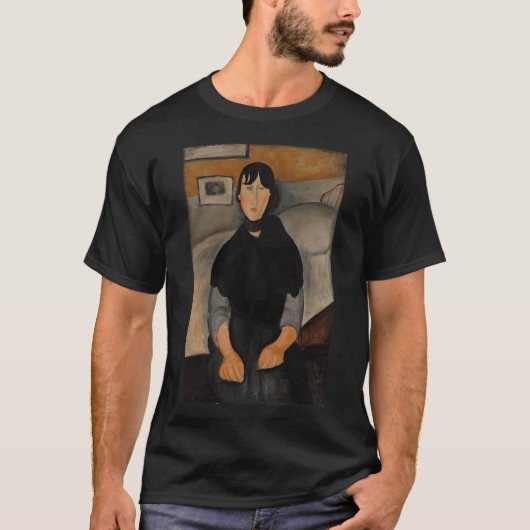 アメデオ・モディリアーニ マダム・アメデエ (煙草を吸う女) Tシャツ (正面)